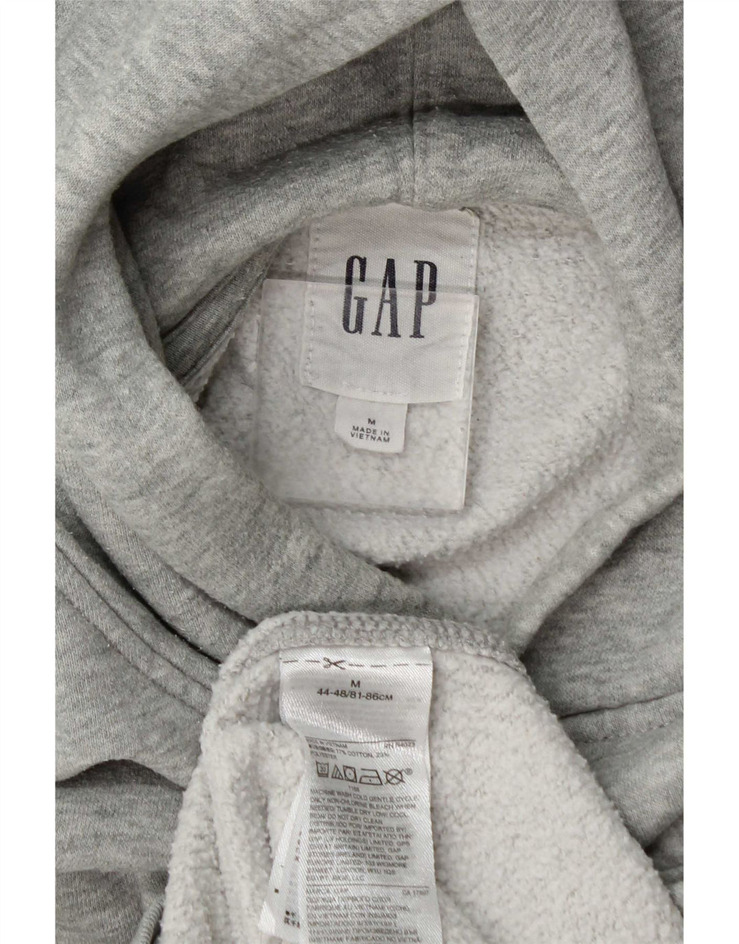 Felpa con cappuccio da uomo Gap in cotone mélange grigio medio
