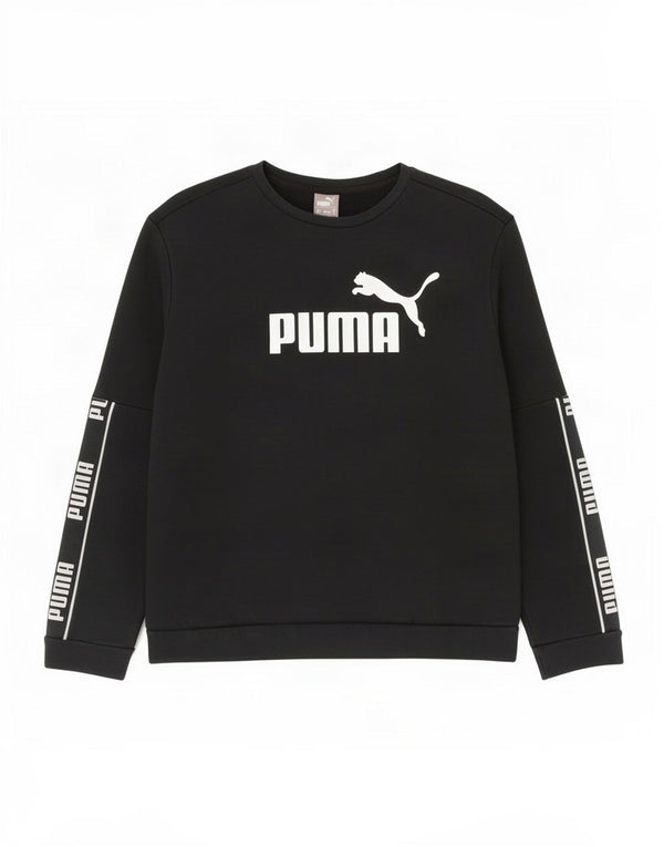 Felpa grafica da uomo Puma Jumper XL in cotone nero