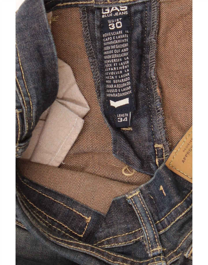 Gas Womens Bootcut Jeans W30 L34 Navy Blue Cotton