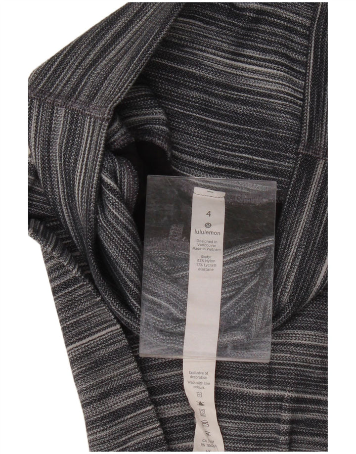 LULULEMON Womens Leggings US 4 Small Grey Striped Nylon