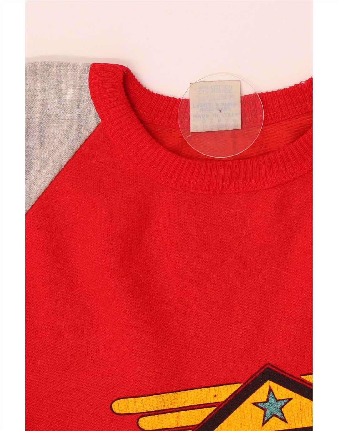 Męska bluza z grafiką w stylu vintage, bawełniana, w kolorze średniej czerwieni