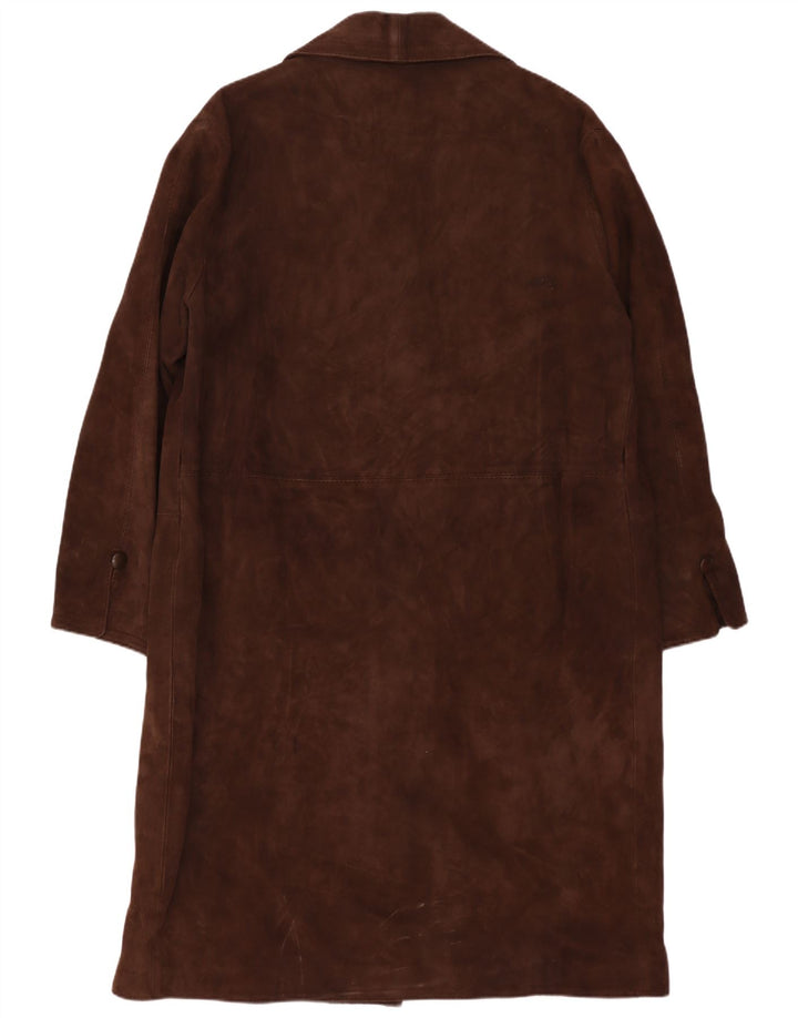 Abrigo de gamuza vintage para mujer UK 42 Marrón medio