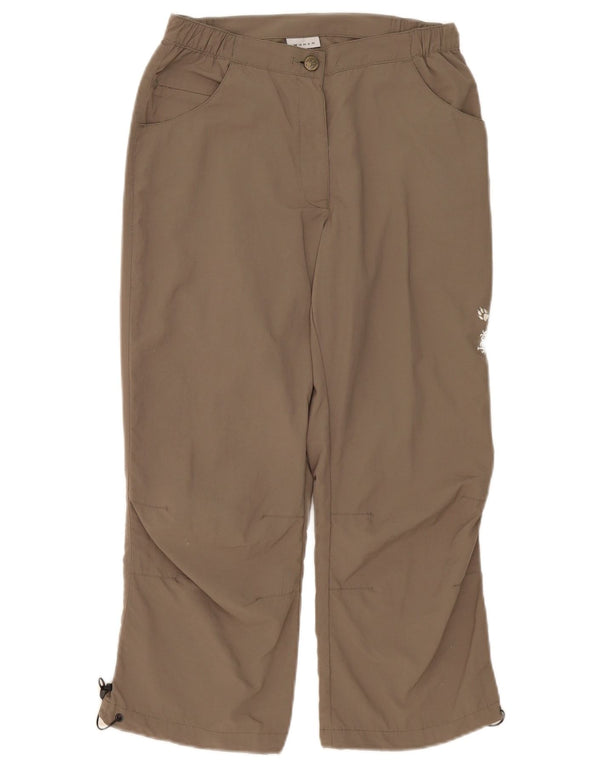 Jack Wolfskin Womens Straight Cropped Trousers UK 8 Small W30 L23 Beige