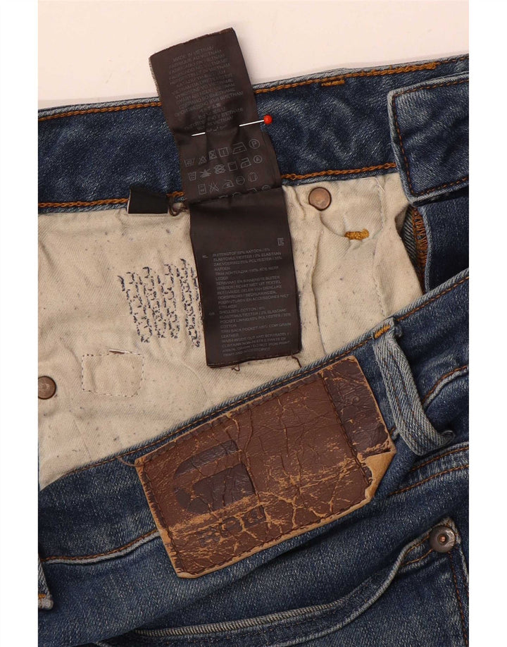 G-Star Herren Distressed Straight Jeans W30 L34 Blaue Baumwolle