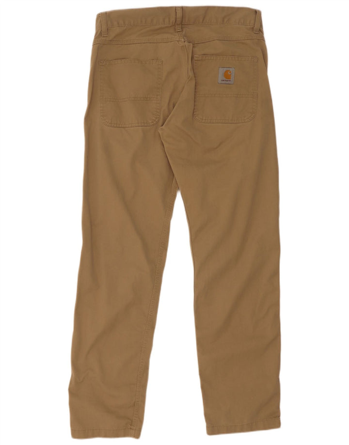 Carhartt Mens Straight Casual Trousers W32 L32 Brown Polyester