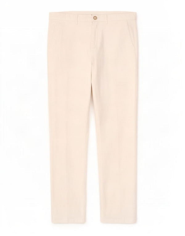 Massimo Dutti Mens Slim Fit Chino Trousers EU 38 Small W28 L30 White