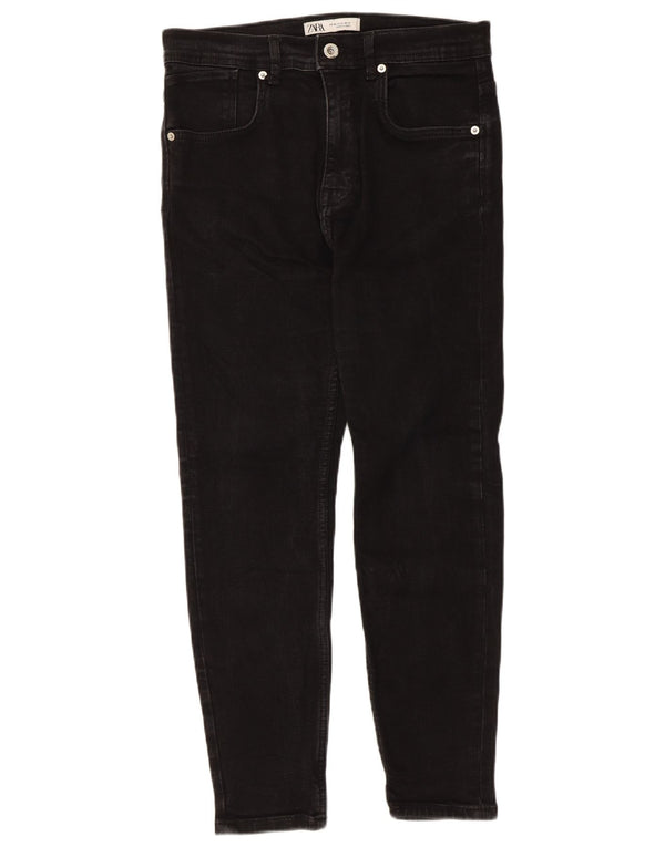 Zara Mens Cropped Jeans EU 40 Medium W31 L25 Black