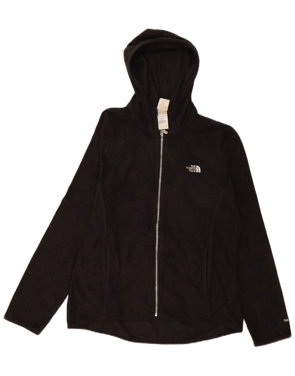 The North Face Womens Hooded Fleece Jacket UK 18 XL Black Polyester