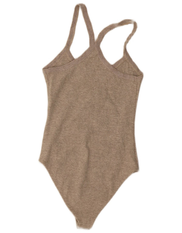 Damskie body bez rękawów Zara UK 8 Small, szara bawełna