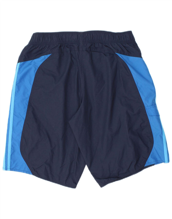 ADIDAS Herren-Badeshorts, mittelgroß, marineblau, Colourblock-Polyamid