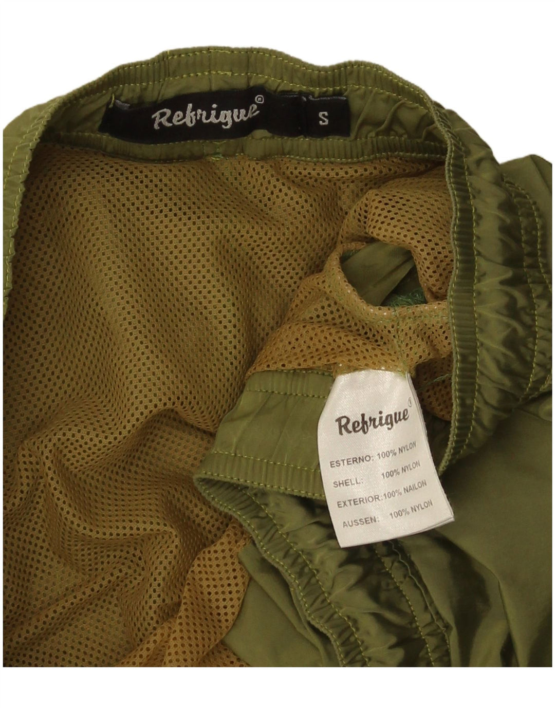 Refrigue Mens Swimming Shorts Small  Green Nylon