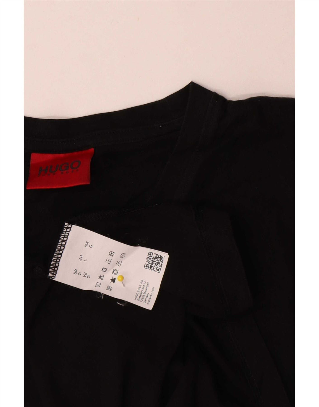 Hugo Boss Mens T-Shirt Top Large Black Cotton