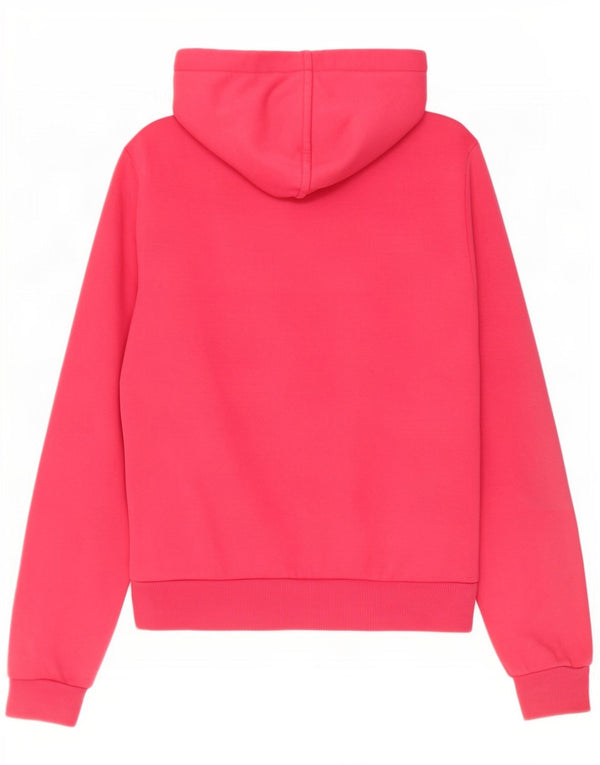 Puma Sudadera con capucha y cremallera para mujer UK 10 Small Pink Cotton