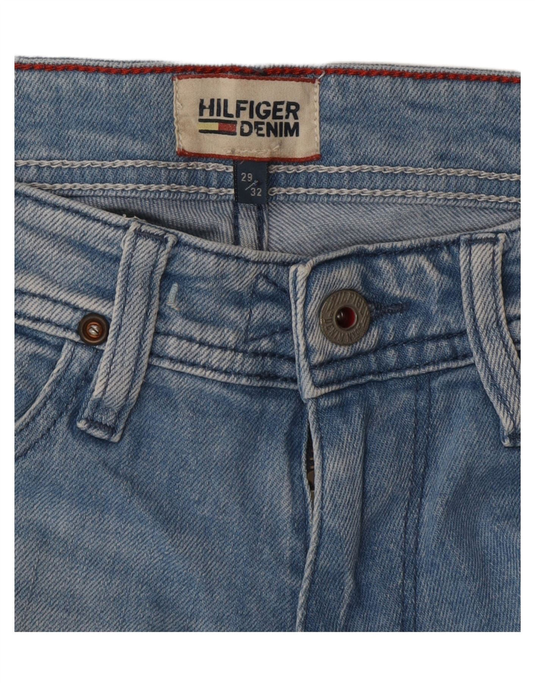 Tommy Hilfiger Womens Slim Jeans W29 L32 Blue Cotton
