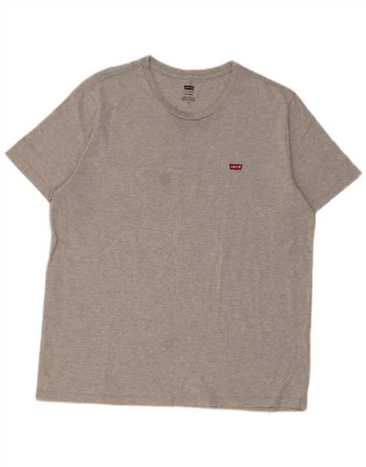 Levi's Herren T-Shirt Top Large Grau Baumwolle