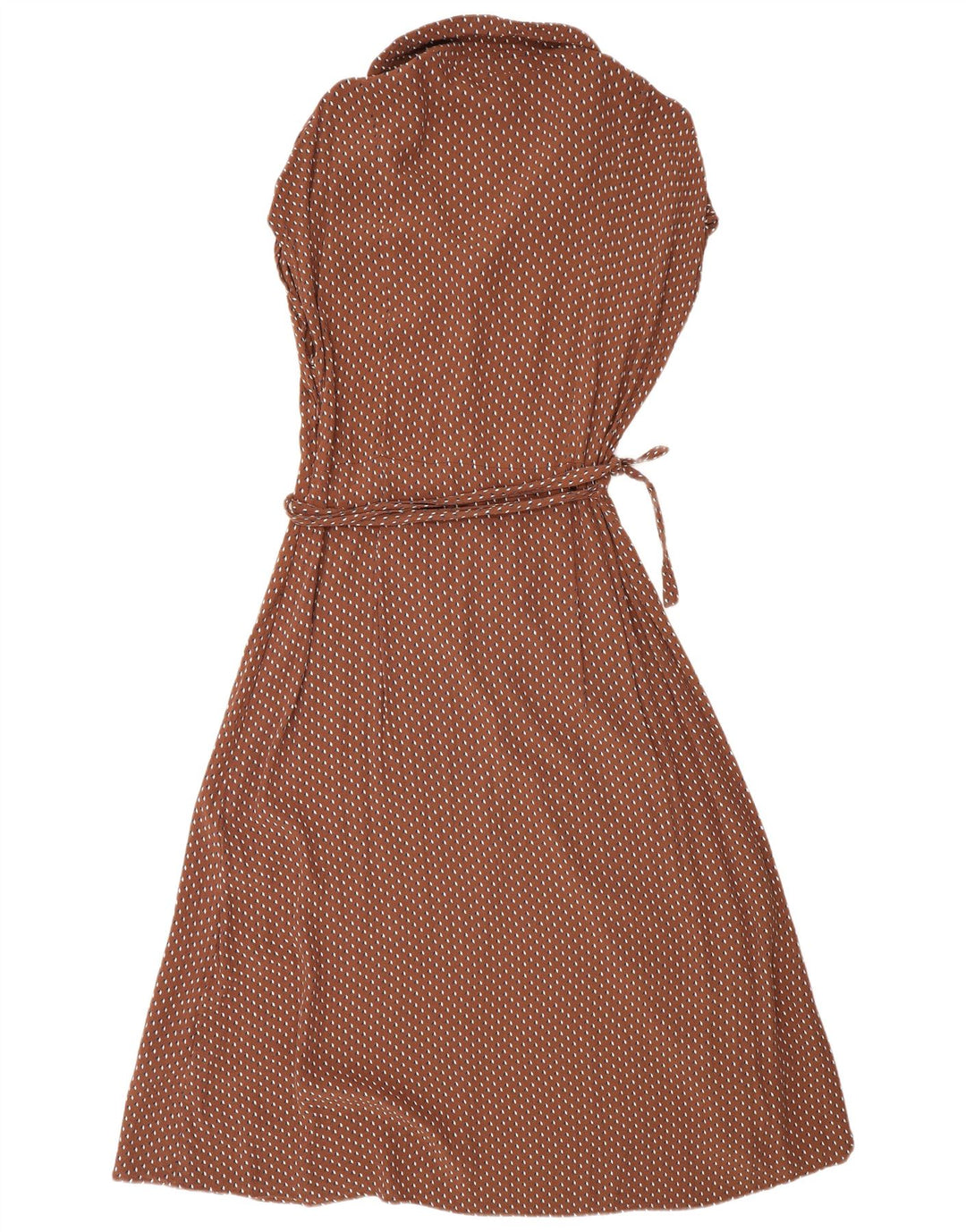 Next Womens Wrap Maxi Dress UK 14 Medium Brown Geometric Viscose