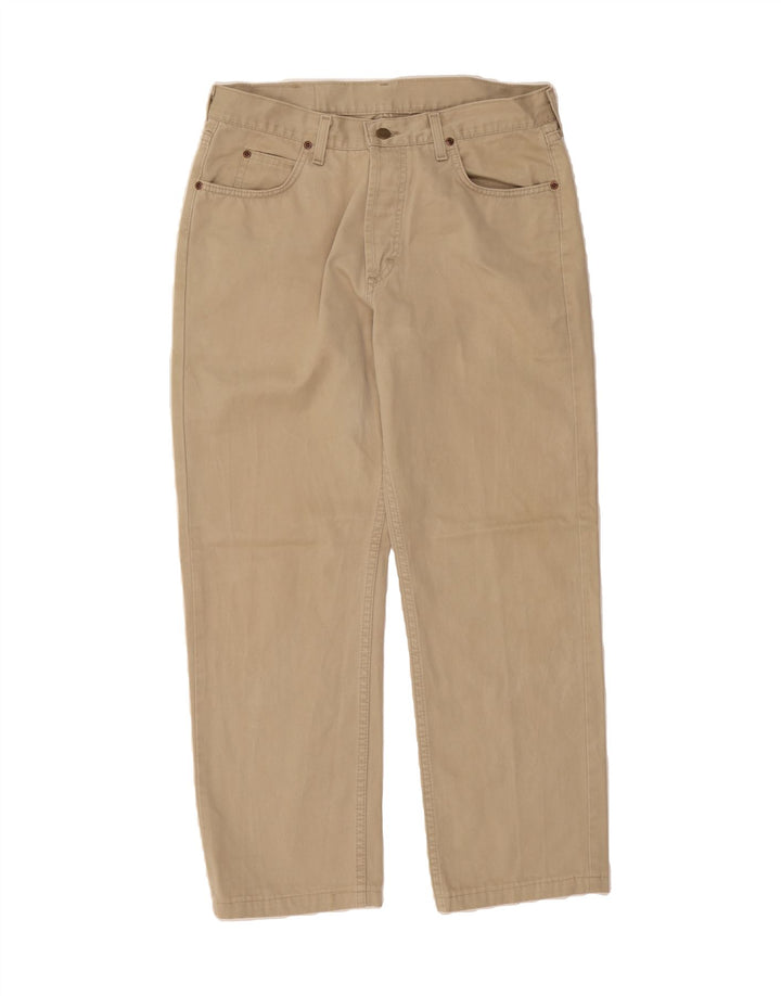 LEE Mens Straight Casual Trousers W34 L29 Beige Cotton Vintage Lee and Second-Hand Lee from Messina Hembry 
