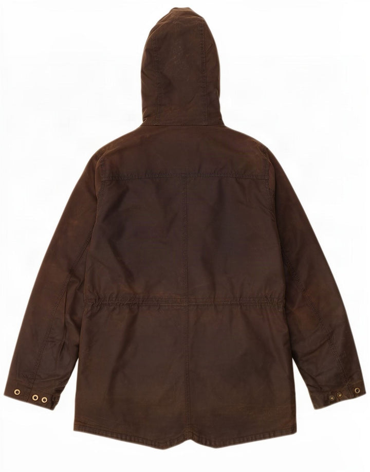 Barbour Womens Hooded Waxed Cotton Jacket UK 8 Small Khaki