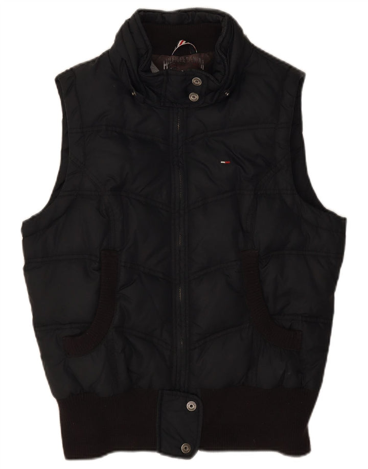 Tommy Hilfiger Womens Padded Gilet UK 14 Large Black Polyester