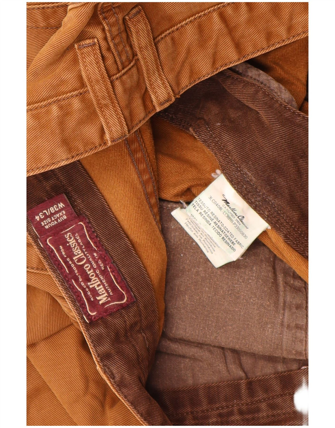 Marlboro Classics Mens Straight Jeans W38 L34 Beige Cotton