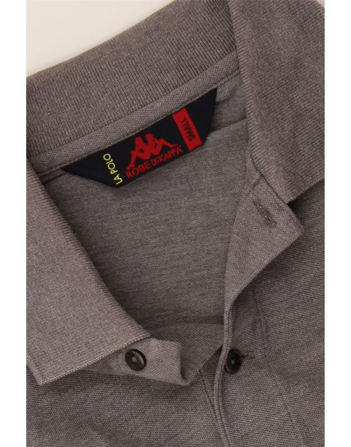 KAPPA Mens Long Sleeve Polo Shirt Small Grey Cotton Vintage Kappa and Second-Hand Kappa from Messina Hembry 