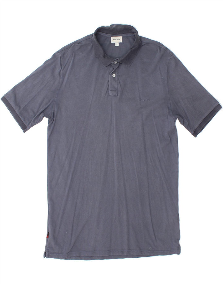WOOLRICH Mens Polo Shirt Medium Blue Cotton Vintage Woolrich and Second-Hand Woolrich from Messina Hembry 