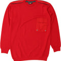 NAVIGARE Mens Crew Neck Jumper Sweater Large Red Wool Vintage Navigare and Second-Hand Navigare from Messina Hembry 