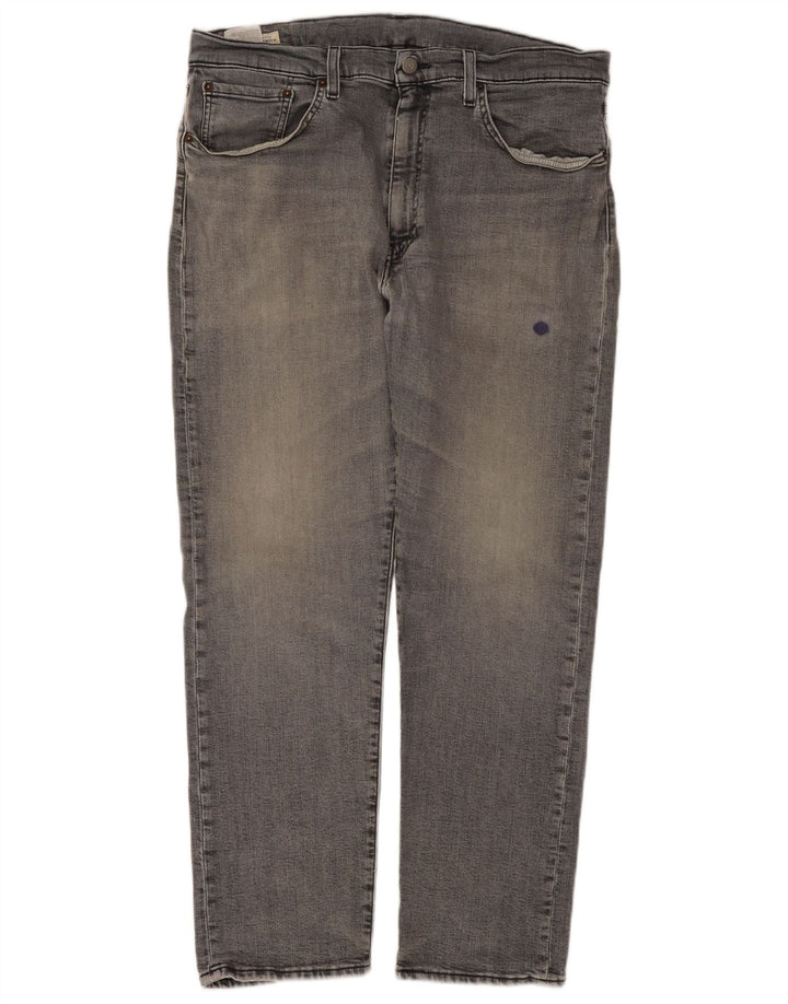 LEVI'S Mens 502 Tapered Jeans W36 L30 Grey Cotton