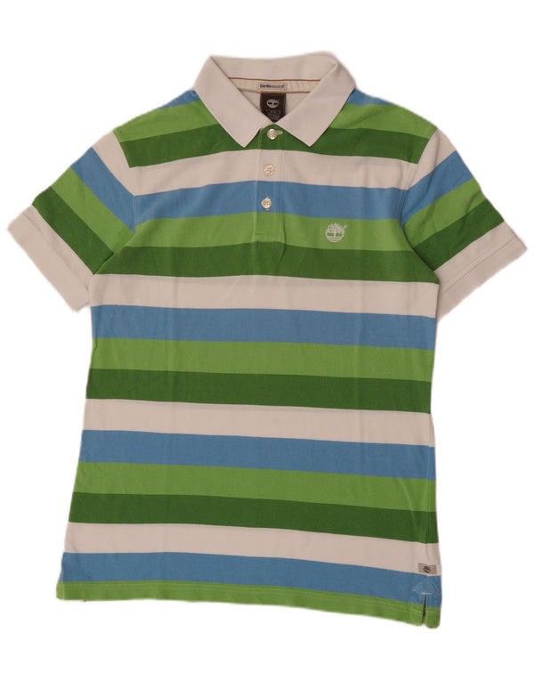 Timberland Mens Regular Fit Polo Shirt Small Multicoloured Striped