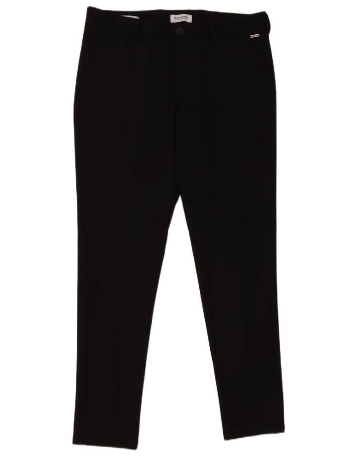 Jack & Jones Mens Slim Casual Trousers W34 L32 Black Polyester