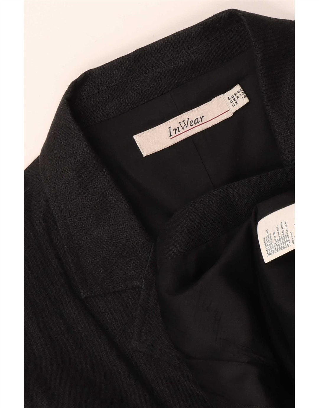 Inwear Γυναικείο σακάκι blazer 2 κουμπιών UK 14 Large Black Acetate