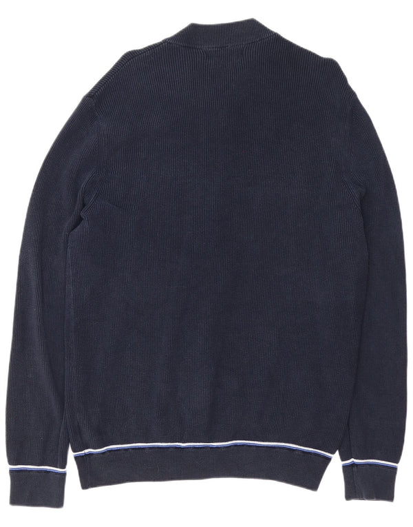 Blue Harbour Mens Cardigan Sweater XL Navy Cotton