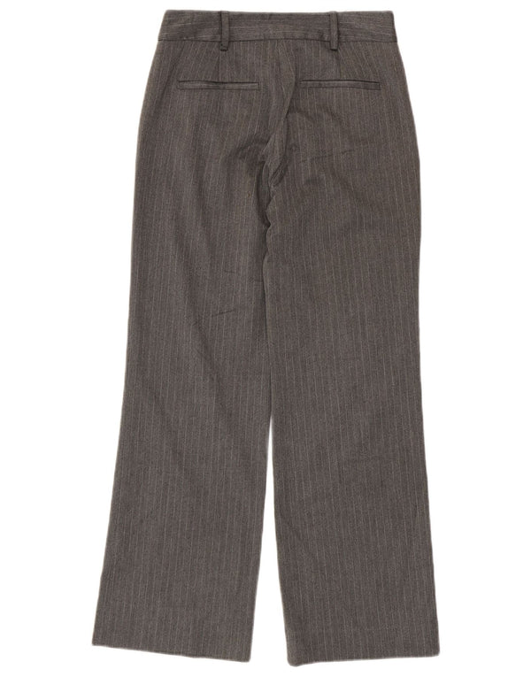 Pantaloni chino bootcut da donna Zara EU 34 2XS W24 L28 Poliestere a righe grigie