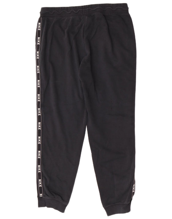 Nike Mens Graphic Tracksuit Trousers Joggers Large Black Cotton