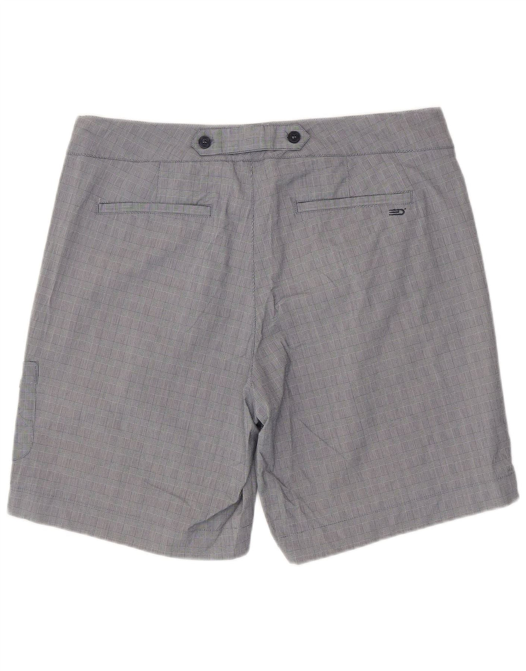 DOCKERS Womens Cargo Shorts US 16 2XL W38 Blue Check Cotton