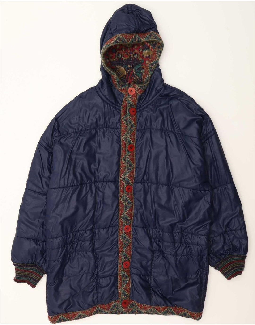 Vintage Mens Abstract Pattern Reversible Jacket UK 42 XL Multicoloured