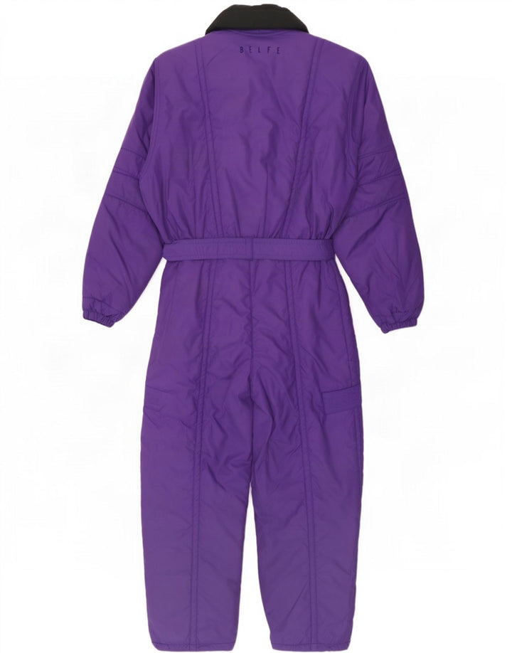 Belfe Womens Ski Jumpsuit IT 46 Large Purple Nylon Flower