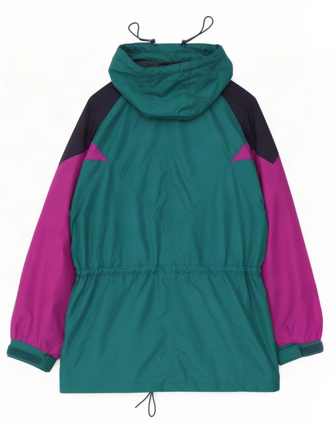 Columbia Womens Hooded Oversized Rain Jacket UK 14 Medium Green Colourblock