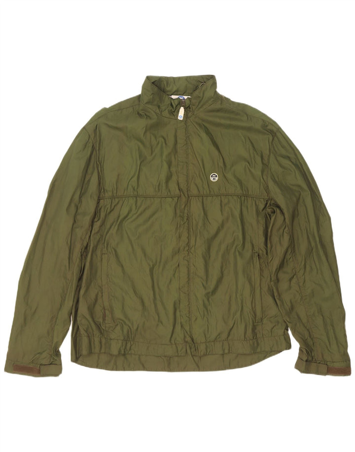 Giacca antipioggia da uomo North Sails UK 42 XL verde poliammide