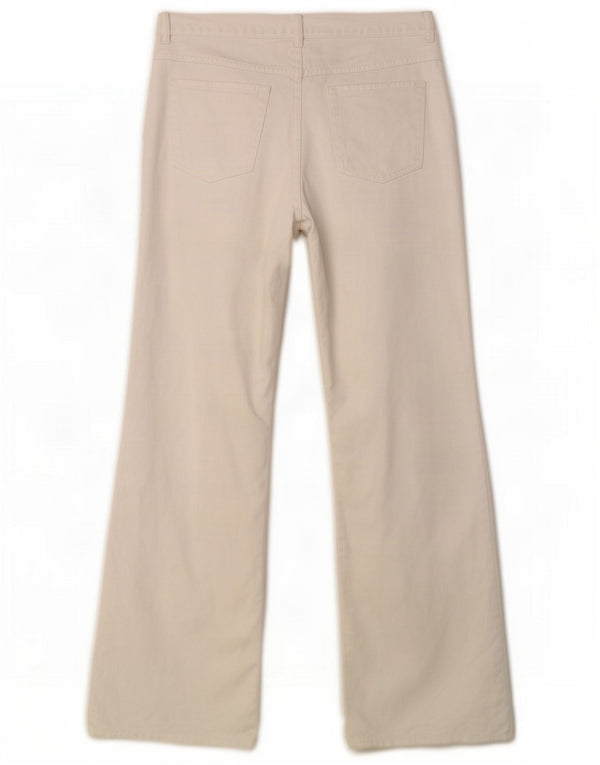 Marks & Spencer Damen Bootcut Jeans UK 14 Medium W34 L30 Weiße Baumwolle