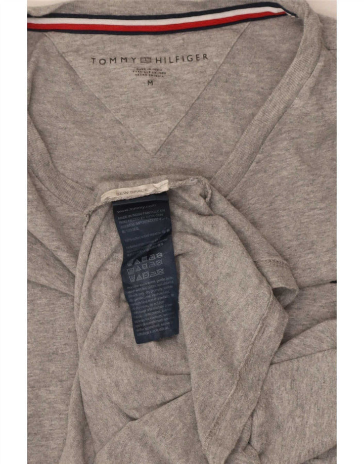 Tommy Hilfiger Mens Short Sleeve Regular Fit T-Shirt Top Medium Grey Cotton