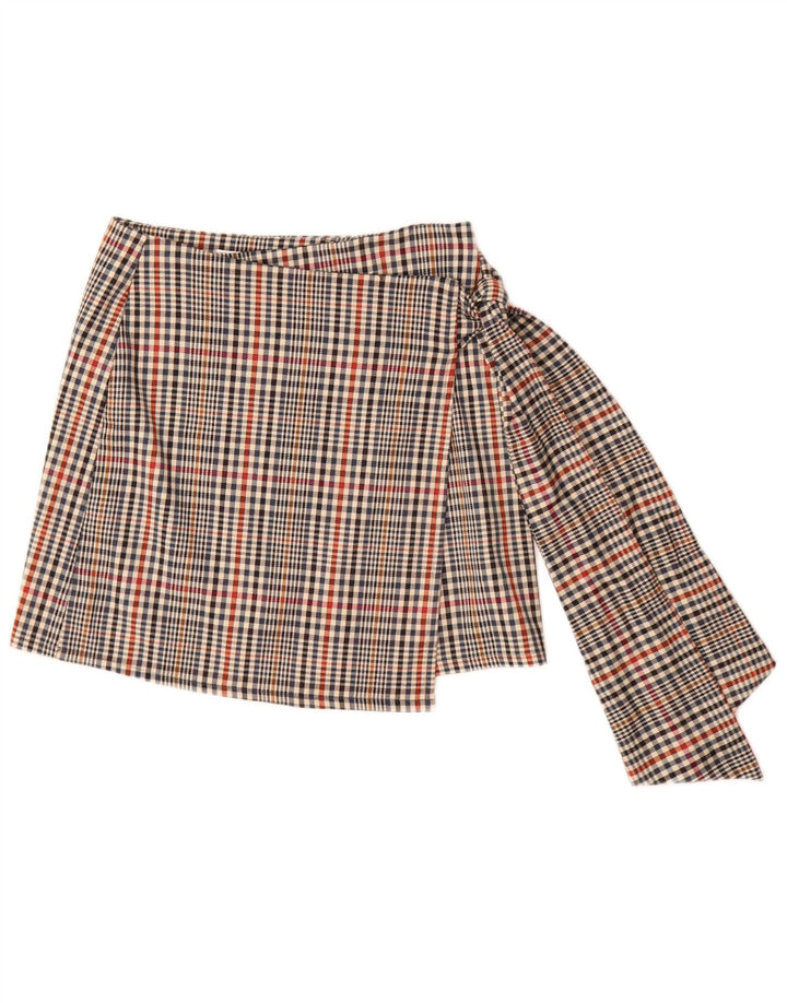 HAVEONE Womens Wrap Skirt Medium W28 Multicoloured Check Polyester