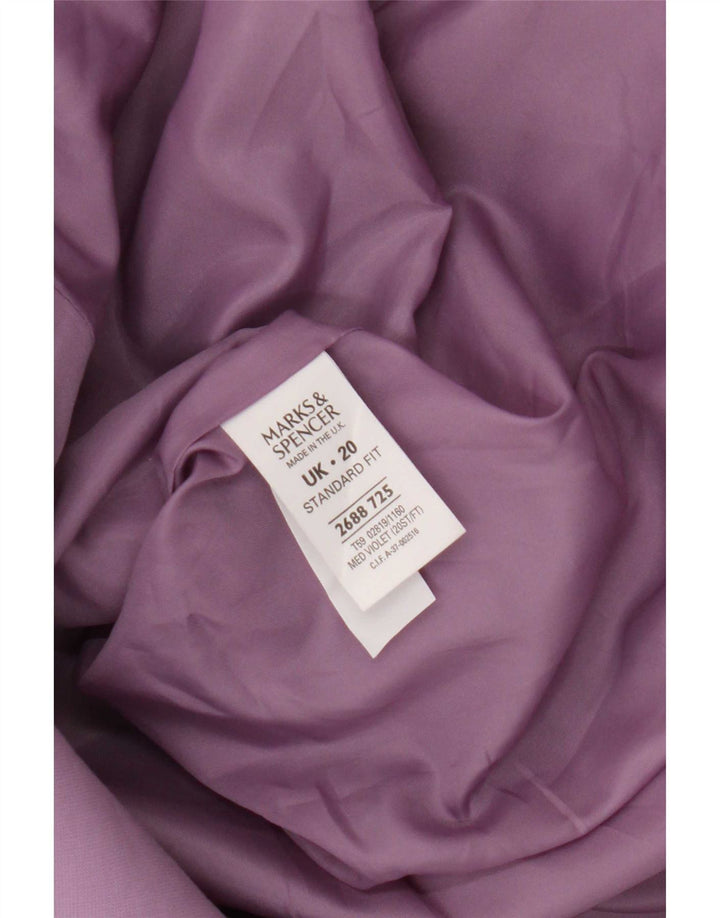 Marks & Spencer Damen Standard 2-Knopf-Blazerjacke UK 20 2XL Flieder