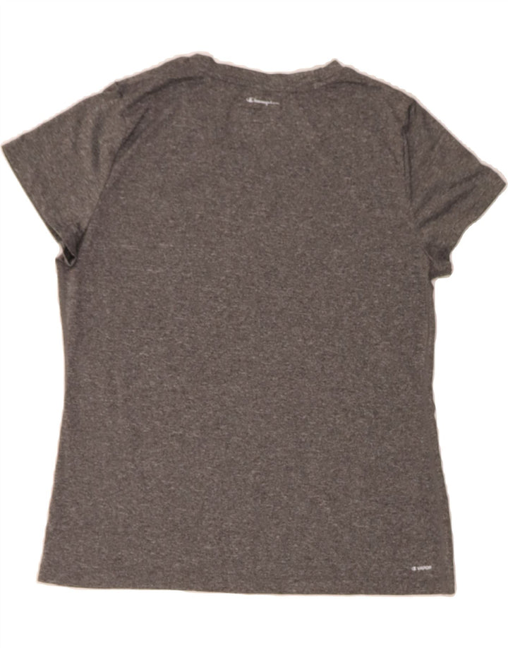 CHAMPION Womens T-Shirt Top UK 16 Large Grey Flecked Vintage Champion and Second-Hand Champion from Messina Hembry 