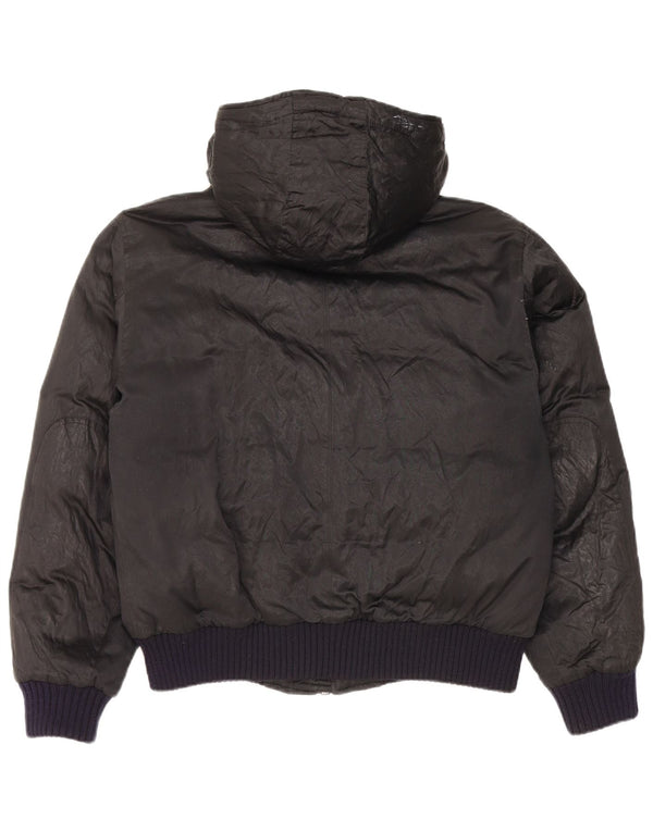 Pal Zileri Womens Hooded Padded Jacket IT 50 XL Black Polyester