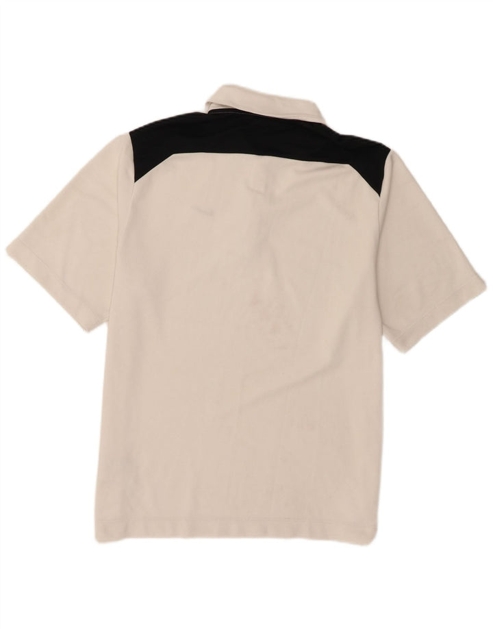 Nike Polo skjorte til mænd UK 38/41 Medium White Colourblock Polyester