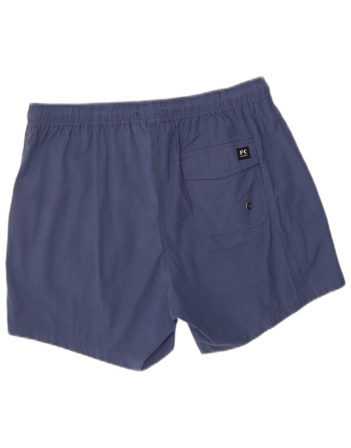 French Connection Mens Swimming Shorts Medium  Blue Cotton