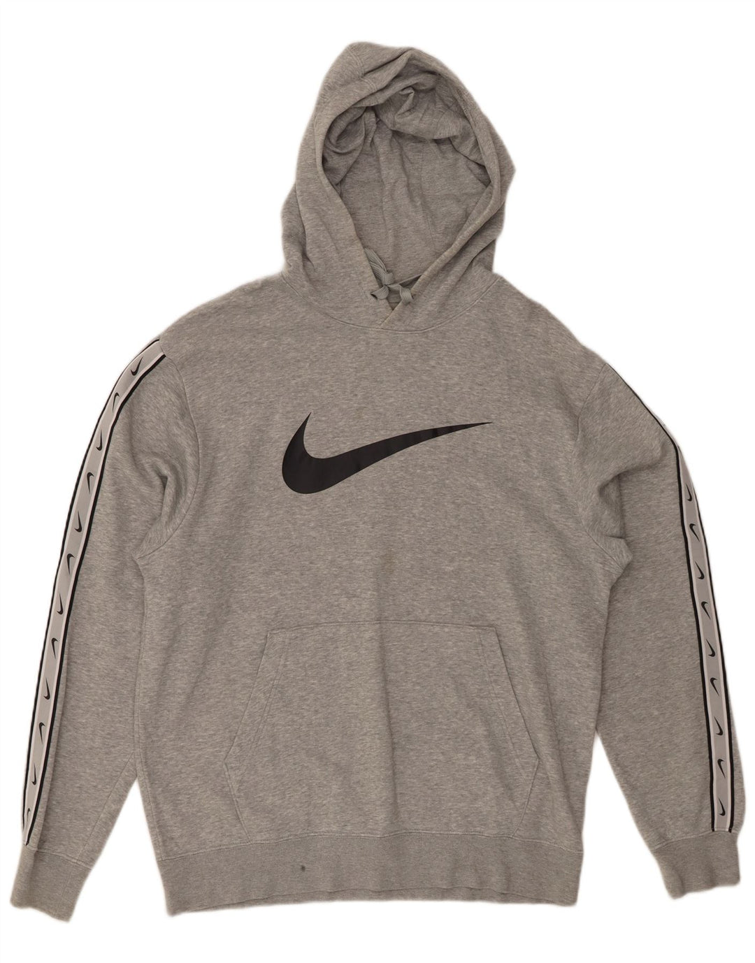 Męski sweter z kapturem Nike z grafiką, średnioszary, bawełniany w cętki