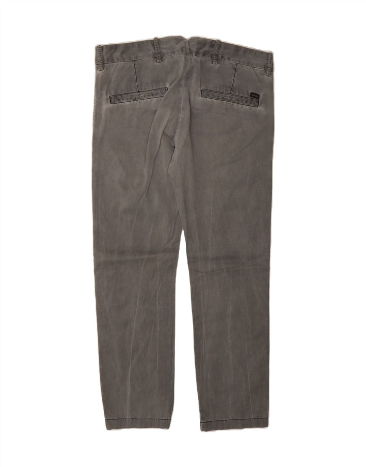 DIESEL Womens Straight Chino Trousers W33 L28 Grey Cotton Vintage Diesel and Second-Hand Diesel from Messina Hembry 