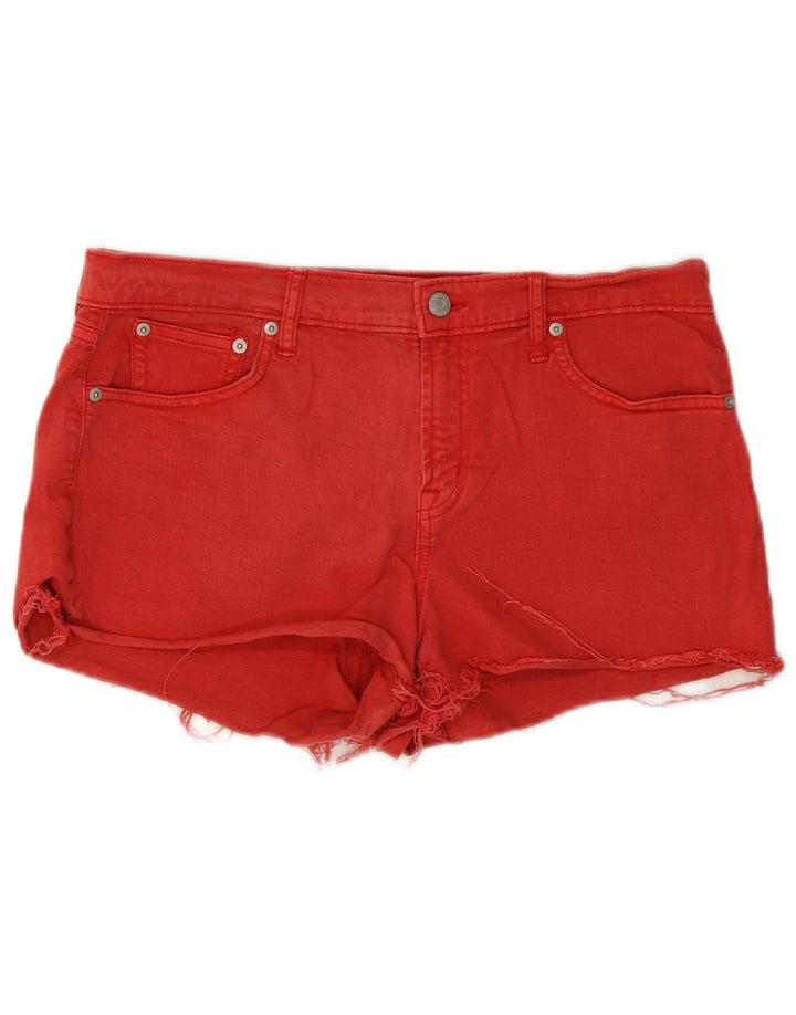 Pantaloni caldi denim da donna Gap W30 rosso medio in cotone